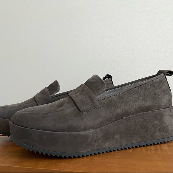 NWT Eileen Fisher Max Nubuck Wedge Loafers - Picture 2 of 8